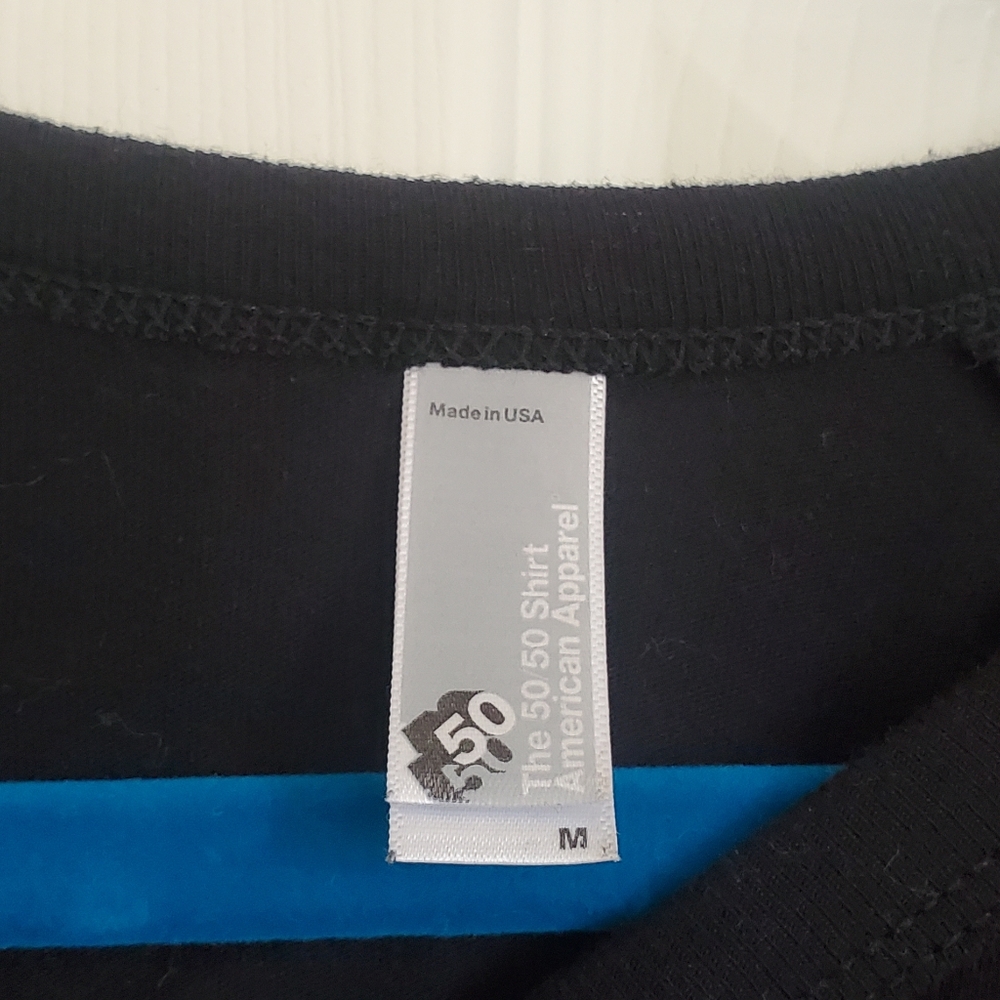 American Apparel 50/50 3/4 sleeve black